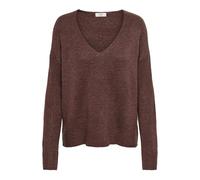 JdY Jdyelanora L/S Pull à col en V KNT Noos, Cherry Acajou, M