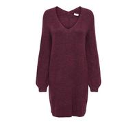 JdY Jdyelanora Neck Dress Elanora L/S Robe à col en V KNT Noos, Bordeaux, XS Femmes