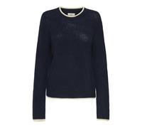 JdY Jdyevie L/S on Contrast Pullover KNT Evie Pull, Total Eclipse, M Femme