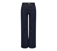 JDY Jdyfelina-Fina Hw Wide Rinse JNS DNM pour Femme, Bleu foncé Denim, L / 32L