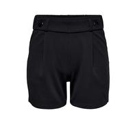 JDY JDYGEGGO JRS Short d'été Ample et Stretch pour Femme - Pantalon d'été décontracté - Couleur Unie - Couleur : Noir - Taille : 40, Noir/Détails : Bouton Noir, L