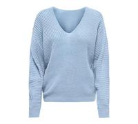 JdY Jdyjusty Maya L/S Revs. Pullover KNT Pull en Tricot, Kentucky Blue, S Femme