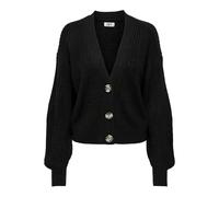 JDY JDYJusty Veste en Tricot pour Femme avec boutonnière, Noir 1, L