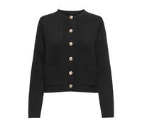 JdY Jdykim Kim L/S O-Neck Button Cardigan KNT, Noir, L Femme