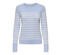 JdY Jdymalou L/S on Button Pullover KNT Noos Malou Pull à Bouton, Kentucky Blue, L Femme