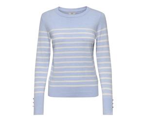 JdY Jdymalou L/S on Button Pullover KNT Noos Malou Pull à Bouton, Kentucky Blue, L Femme