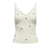 JdY Jdynanna Nanna S/L Embroidery Top KNT, Cloud Dancer, L Femme