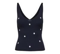 JdY Jdynanna Nanna S/L Embroidery Top KNT, Sky Captain, L Femme