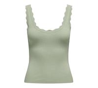 JdY Jdynanna Nanna S/L Scallop Edge Top KNT Noos, Desert Sage, L Femme
