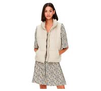 JDY JDYNEWERICA SHORT WAISTCOAT OTW NOOS, Veste aux femmes, Moonbeam/Detail:SILVER ZIPPER, M