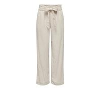 JdY Jdysay MW Linen WVN Noos Pantalon Ample pour Femme, Crème, 38