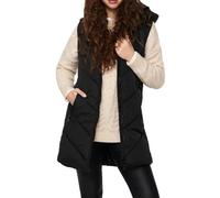 JDY Skylar OTW Noos Gilet à Capuche rembourré Veste, Noir, M Femme