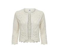 JDY Femme Cardigan Court Structuré Élégant avec Manches 3/4 en Crochet et Dentelle - Maille Crop JDYSUN, Couleurs:Jaune, Taille:XXL