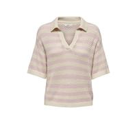 JdY Jdytikka S/S Collar Pullover KNT Col Pull, Birch, L Femme