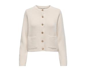 JdY Kim L/S O-Neck Button Cardigan KNT, Egret, S