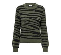 JdY Lorraine Animal L/S Pull KNT Noos Tricot, Kalamata-Détails : Rayures zébrées Noires, XXL Femme