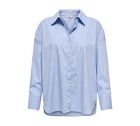 JdY Mio L/S Lurex WVN T-Shirt Ample, Chambray Blue., L
