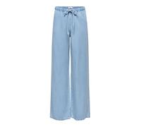 JdY Jdymira Wide Pant PNT Mira MW Pantalon à String Large, Bleu Jeans Clair, L / 32L Femmes