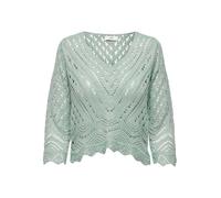 Jacqueline de Yong Pull 3/4 court femme en maille New Sun jadeite L S