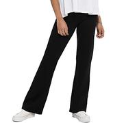 JDY Pantalon élégant Femme Taille Haute évasé Business Chino JDYPRETTY, Couleurs:Noir, Taille:L / 30L, Longueur de Jambe:L30