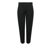 JDY Pantalon Femme Coupe régulière Taille élastique Poches latérales Passants Ceinture Chino, Couleurs:Noir, Taille:XS / 32L, Longueur de Jambe:L32