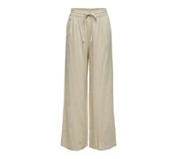 JDY Pantalon Say Linen Hw Wide WVN Noos pour Femme, Flocons d'avoine/Détails : mélange., XS / 32L