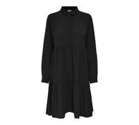 JDY Piper L/S T-Shirt WVN Noos Robe, Noir, 42 Femme