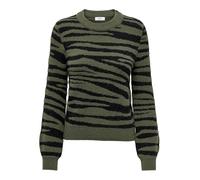 JDY Pull-over 'Lorraine' olive / noir, Taille M