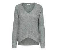 JDY Pull Megan L/S KNT Noos Sweater, Abysse/Détail : W. Black Ply, XL Femme