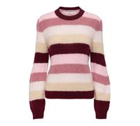 JDY Pull-over 'DINEA' beige / rose / pourpre, Taille L