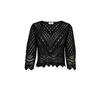 JDY Pull-over 'JDY JDYNEW SUN 3/4 CROPPED PULLOVER KNT NOOS MAGLIONCINO' noir, Taille M