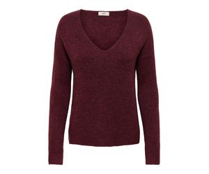 JDY Pull-over 'JDYELANORA' lie de vin, Taille L