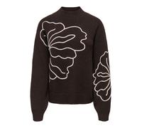 JDY Pull-over 'JDYJella' chocolat / blanc, Taille S
