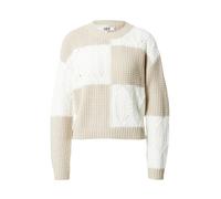 JDY Pull-over 'JDYJusty' greige / blanc, Taille XL