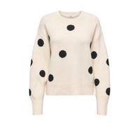 JDY Pull-over 'JDYMonica' noir / blanc cassé, Taille L