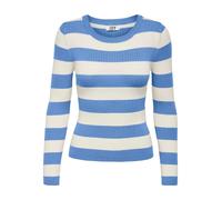 JDY Pull-over 'JDYPlum' azur / blanc, Taille L
