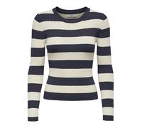 JDY Pull-over 'JDYPlum' bleu nuit / blanc, Taille L