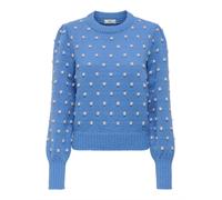 JDY Pull-over 'JDYSIGRID' bleu clair / blanc, Taille M
