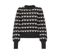 JDY Pull-over 'JDYSIGRID' écru / gris foncé, Taille XS