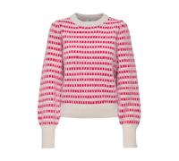 JDY Pull-over 'JDYSIGRID' gris clair / fuchsia / rose, Taille L