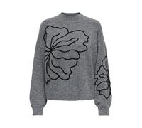 JDY Pull-over 'JELLA' gris foncé / noir, Taille S