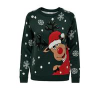 JDY Pull-over 'Lucia' pueblo / sapin / rouge / blanc, Taille XL