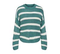 JDY Pull-over oversize 'JDYJUSTY' bleu cyan / blanc, Taille XS