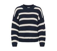 JDY Pull-over oversize 'JDYJUSTY' bleu nuit / blanc, Taille L