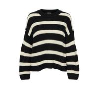 JDY Pull-over oversize 'JDYJusty' crème / noir, Taille XS