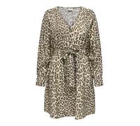 JDY Robe-chemise 'JDYBeatrice' noisette / greige / noir, Taille 44