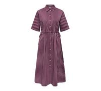 JDY Robe-chemise 'JDYMio' rouge foncé / blanc, Taille 42
