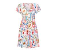 JDY Robe-chemise 'JDYSEZEN' bleu / jaune / rouge / blanc, Taille 36