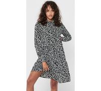 JDY Robe courte à manches longues Tunique à motifs Plis Chemise à volants JDYPIPER Taille : 34