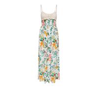 JDY Robe d’été 'JDYSEZEN' beige / écru / vert foncé / orange, Taille 38